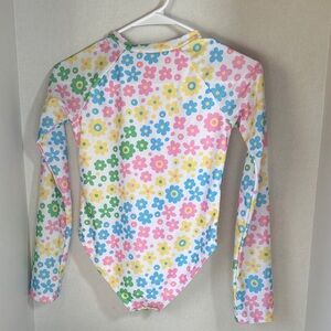 YMI colorful floral long sleeve swim suit size 14/16